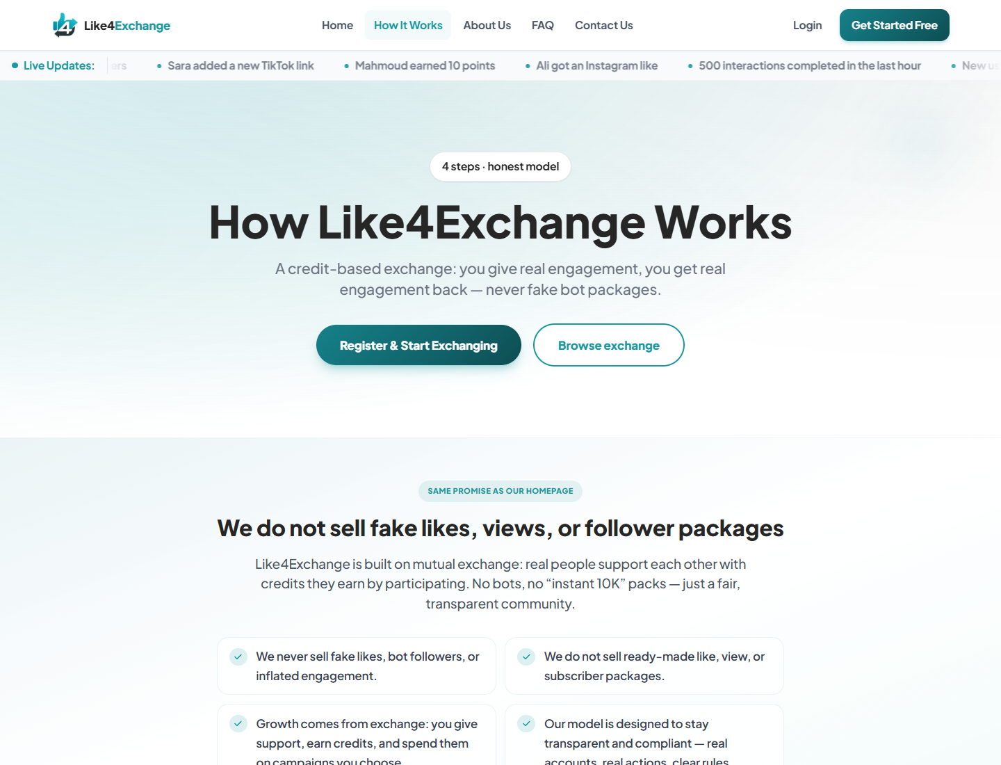 Like4Exchange how it works